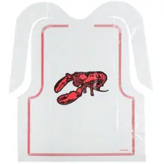 15.5 X 20" 1.375 MIL WHITE LOBSTER BIB, 500/CA   HAT-BIB-LOB