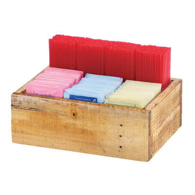 Cal-Mil 3398-99 9-1/2"W x 7-1/2"D x 5"H Madera Condiment Organizer