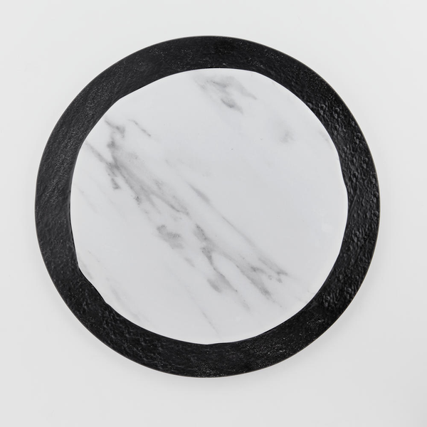 Dual-Tone Marble Melamine Serving Platters