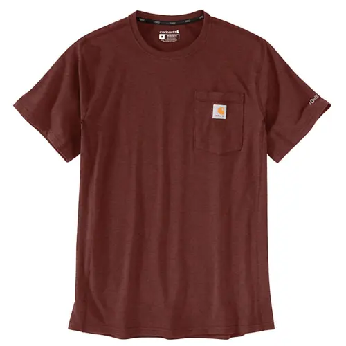 CARHARTT 106652 - Force® Relaxed Fit Midweight Short-Sleeve Pocket T-Shirt - Dark Spice Red Heather