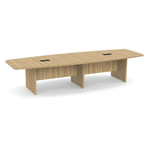12ft Boat Shape, slab base Conference Table: ASPEN 