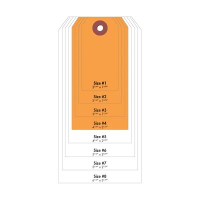 #4 Cardstock Tag - Fluorescent Orange