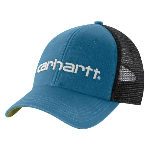 CARHARTT 101195 - Canvas Mesh-Back Logo Graphic Cap - Dark Tranquil Blue/Dill