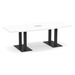 PALBS4236N BLACK- 8 ft. Classic Boat Shape Conference Table with Black Palmer Base