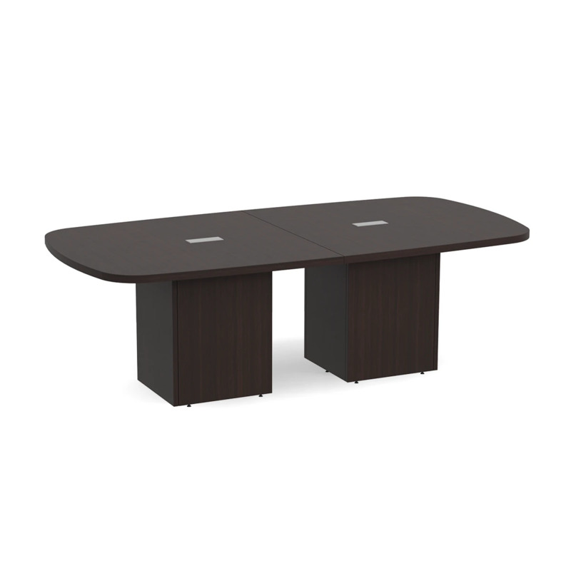 Arena Conference Table 8 Ft with Cube Base - Espresso
