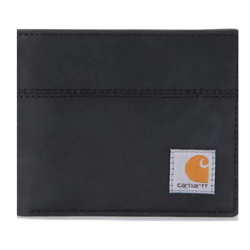CARHARTT - Saddle Leather Bifold Wallet - Black