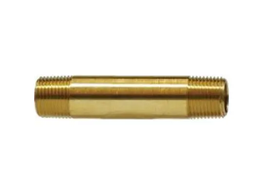 Long Nipple, 1/8-in MNPT x 1/8-in MNPT, 3 in, Brass