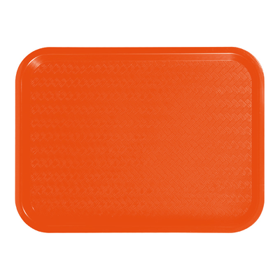 FSE 12" x 16" Orange Fast Food & Cafeteria Tray