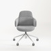 CHK73410 VIVA CLUB CHAIR w/ ALUMINUM BASE - Ash Seat