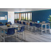 3085 LIGHT BLUE BARSTOOL SEAT & BACK (NO FRAME, SEAT ONLY)