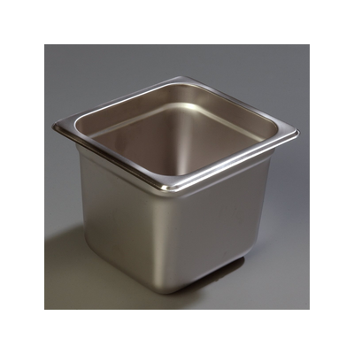 Carlisle 607166 Light Gauge Stainless Steel 1/6 Size, 6" Deep Fo