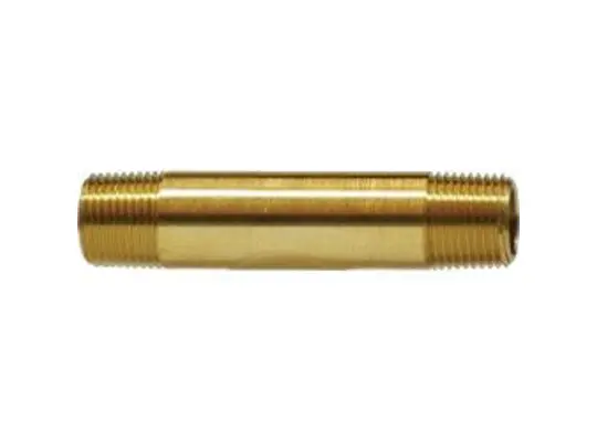 Long Nipple, 1/2-in MNPT x 1/2-in MNPT, 3-1/2 in, Brass