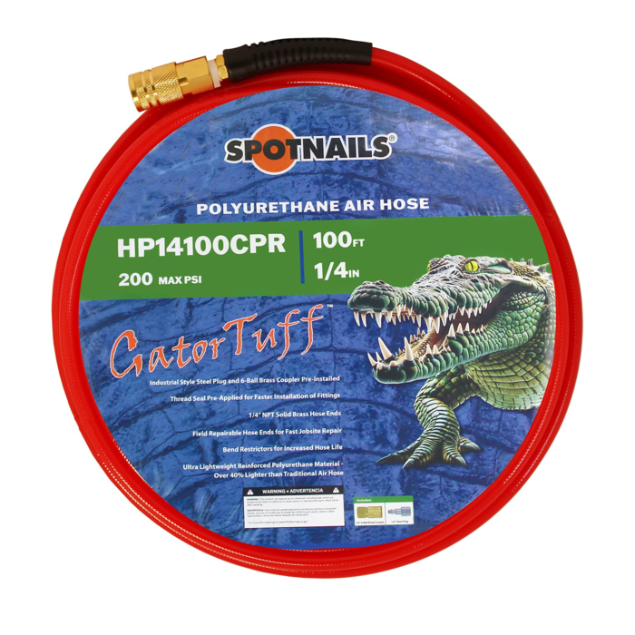 1/4" x 100' Poly Hose with Fittings (Red)