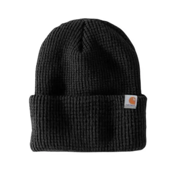 CARHARTT 107187 - Men's Knit Waffle Beanie - Black