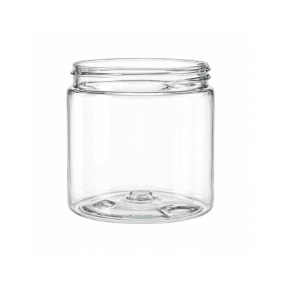 Jar - PET - Round - Straight-Sided - 8 oz - 70/400 Finish - Clear