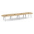 18' Signature Racetrack Conference Table with Metal VA Legs - Aspen Top, Silver Base