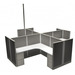 WEBBTYP8 - 53"H, 4-Pod, 6' x 6' Webb Typical - power