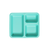 321 Flexible Silicone 3-Compartment Tray, Teal (24/Case)