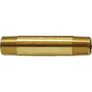 Long Nipple, 3/4 in MNPT x 3/4 in MNPT, 3 in, Brass