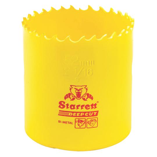 STARRETT DCH0216-G 2-1/16'' (52mm) NVP Deep Cut Bi-Metal Hole Saw