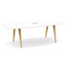 SIGBS4236N-WOOD - 8 ft. Signature Boat Shape Conference Table With Wood VA Legs