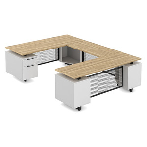 RISUD1003 RISER SERIES - 30" x 60" U-Shape Desk w/Modesty Panels