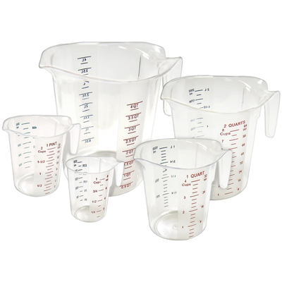 Winco PMCP-5SET Polycarbonate Measuring Cup