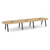 16' Signature Racetrack Conference Table with Metal VA Legs - Aspen Top, Black Base