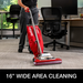 Sanitaire SC899H vacuuming office carpet, 16-inch path