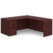 CLALD1046- Classic L-Shape Desk 71" W x 36" D with 47" Return and Box/Box/File Pedestal- Mahogany