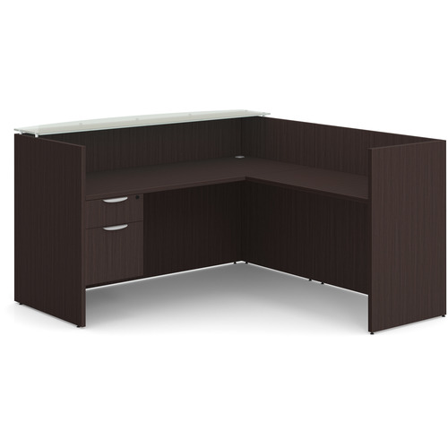 Source Office Furniture Classic Gallery Reception Desk with Glass