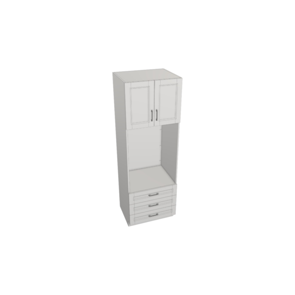 Vail Pure White Box  Oven Cabinet Kit - 30” X 90”H X 24”D