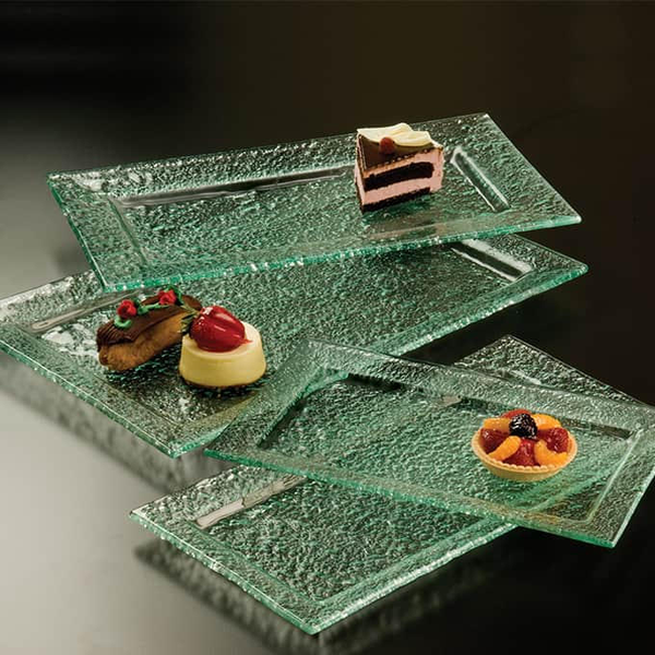 Rectangular Green Glacier Platters