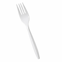 FSE 630-271 Medium-Weight White Disposable Fork (1,000/Case)