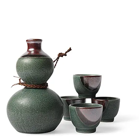 Sake Set Green Aka Nagashi