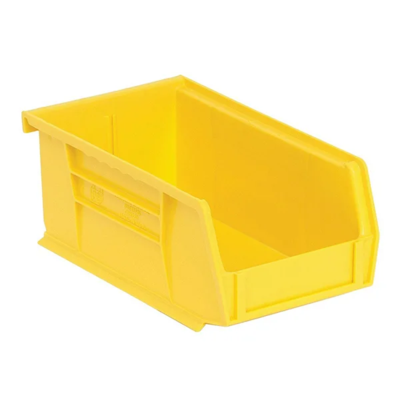 Storage Bin - Plastic - 4-1/8" x 7-3/8" x 3" - 10 lb Capacity - Yellow