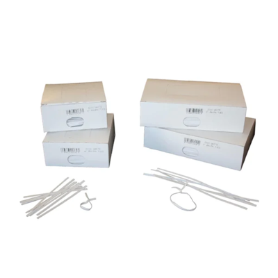 Paper Twist Ties - 4" - White