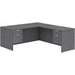 CLALD2047- Classic L-Shape Desk 71" W x 36" D with 42" Return and 2 Box/File Pedestals- Coastal Gray