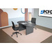 6ft Racetrack, slab base Conference Table: NEWPORT GRAY