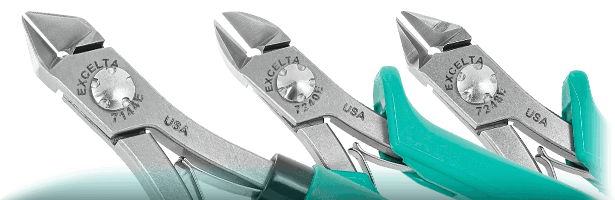 Excelta Hard Wire Cutters with Carbide Inserts Small tapered head