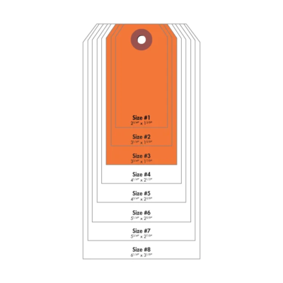 #3 Cardstock Tag - Orange