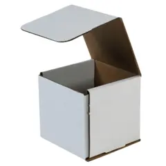 5 X 5 X 5" WHITE CORRUGATED MAILER, ECT32B, 50/BD  M555