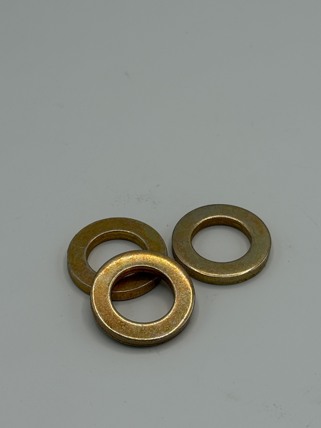 17.5MM X 30MM X 4MM HARDENED FLAT WASHER 1040 - 1065 STEEL ZINC YELLOW PER PRINT
