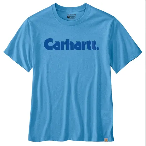 CARHARTT 107046 - Irvine Relaxed Fit Lightweight Short-Sleeve Logo Graphic T-Shirt - Tranquil Blue Heather