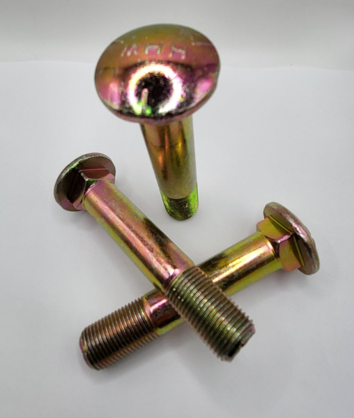 5/8" - 18 X 3.4" SQUARE NECK ROUND HEAD BOLT SPECIAL THREAD LENGTH 1.03" TL SAE J429 GR 5 ZINC YELLOW PER PRINT
