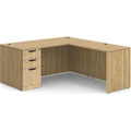 Classic L-Shape Desk 72" x 60" with Box/Box/File Pedestal - Aspen