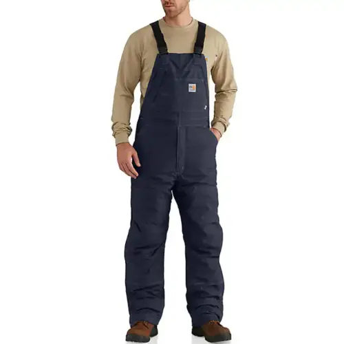 CARHARTT 102691 - Flame-Resistant Quick Duck® Bib Overall/Quilt-Lined - Dark Navy