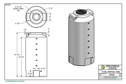 T1014N 75 Gallon Tank