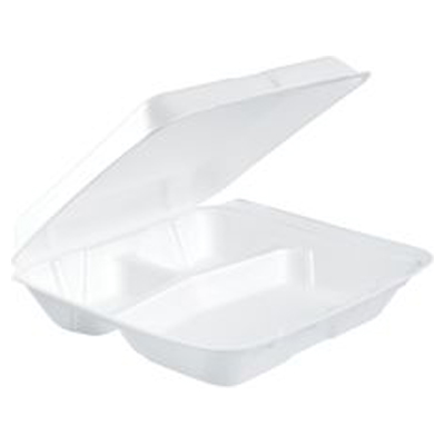 Dart DCC80HT3R Small 3-Compartment Foam Containers