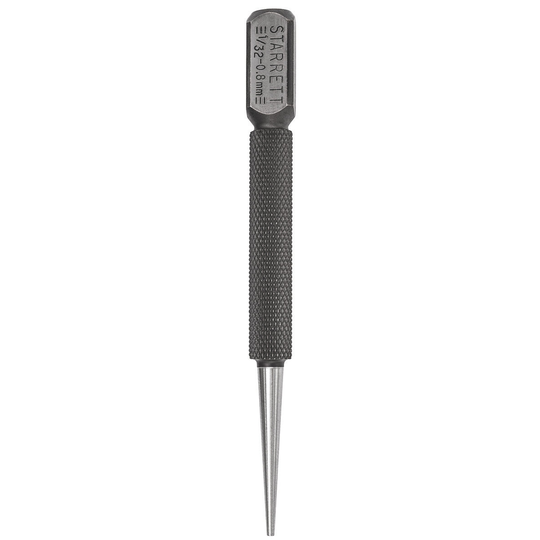 STARRETT 800A Nail Set, Square Head, 1/32" X 4"